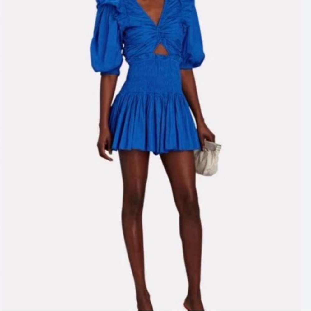 Sea New York Paco Puff Sleeve Blue Romper, size 4